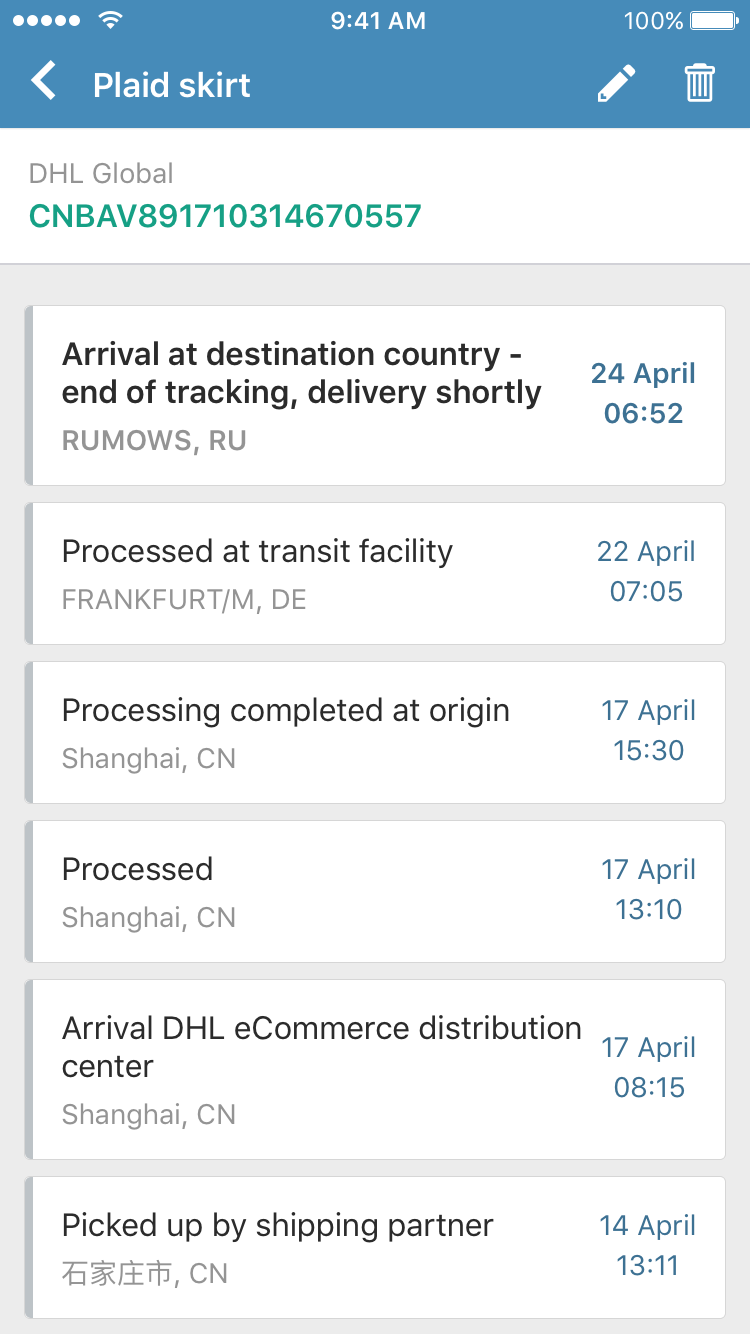 Universal Parcel Tracking Global Package Tracking